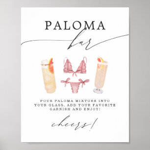 Paloma Bar   Panties & Palomas Bridal Shower Poster