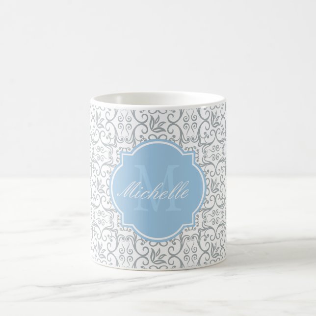 Paloma Damask Monogramme Mug (Centre)
