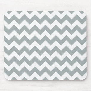 Paloma Grey Chevron Zigzag Mouse Pad
