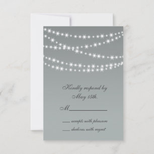 Paloma Grey Twinkle Lights RSVP Card