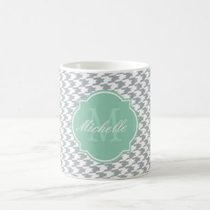 Paloma Houndstooth Monogram Mug