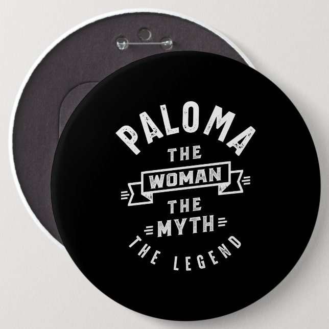Paloma Personalized Name Birthday Gift 6 Inch Round Button (Front & Back)