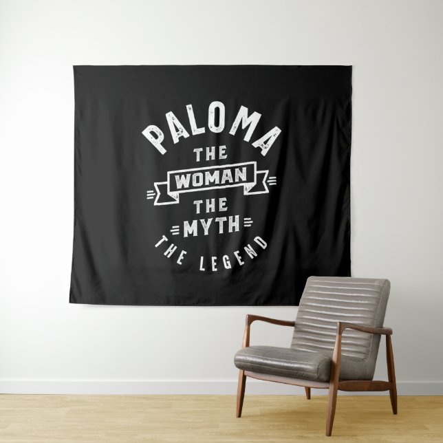Paloma Personalized Name Birthday Gift Tapestry (In Situ (Horizontal))