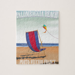Palombaggia Beach, France travel poster Jigsaw Puzzle