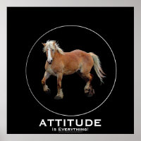 Palomino Belge Brouillon Cheval ATTITUDE Poster