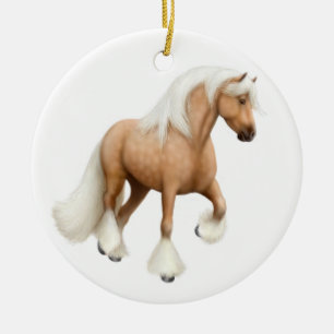 Palomino Gypsy Cob Horse Ornament