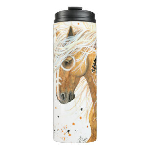 Palomino Horse By Bihrle Thermal Tumbler