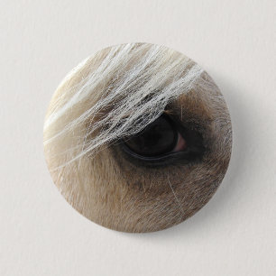 Palomino Horse Eye 2 Inch Round Button