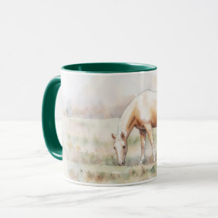 Palomino Horse Grazing in Meadow Art Mug Cup