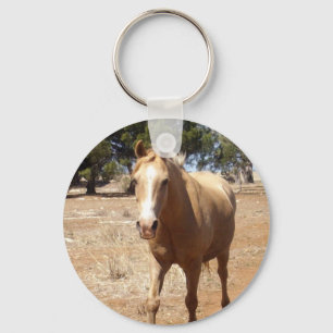 Palomino Horse Greeting, Keychain