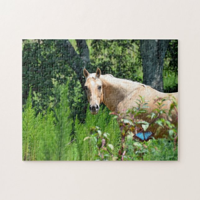 Palomino Horse in Pasture Jigsaw Puzzle (Horizontal)