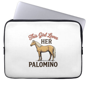 Palomino Horse Lover Vintage Engraving T-Shirt_1 Laptop Sleeve