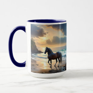 Palomino Horse On The Beach, Mug