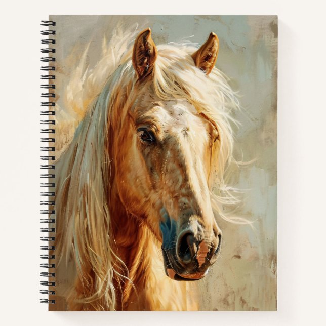 Palomino Horse Portrait Spiral Notebook (Front)