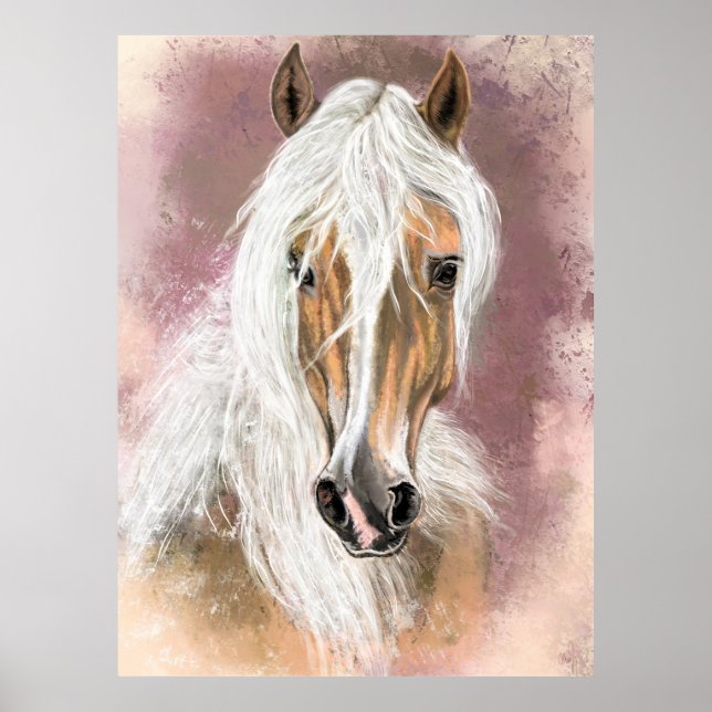 Palomino Horse Poster - Painting (Front)