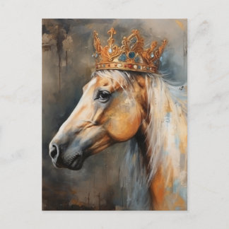 Palomino Horse With A Crown Postcard