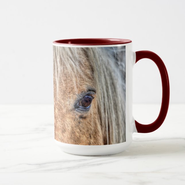 Palomino Horse's Eye Photo Drinking Mug (Right)