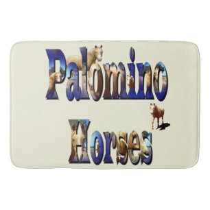 Palomino Horses Picture Logo, Bath Mat