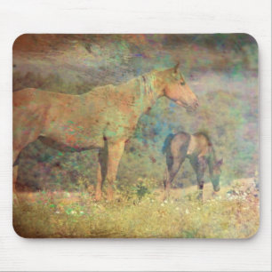 Palomino Mare and Foal Mouse Pad