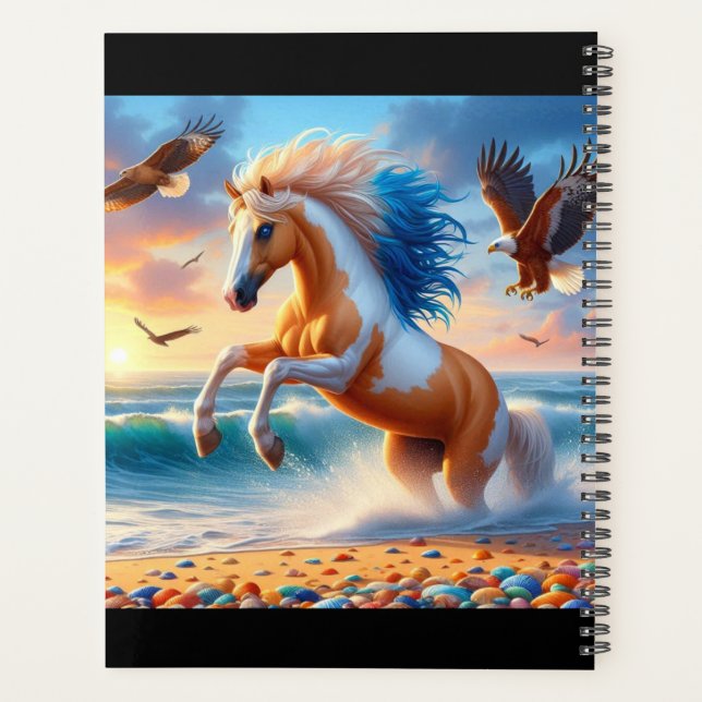 Palomino Paint Horse Ocean Planner (Back)