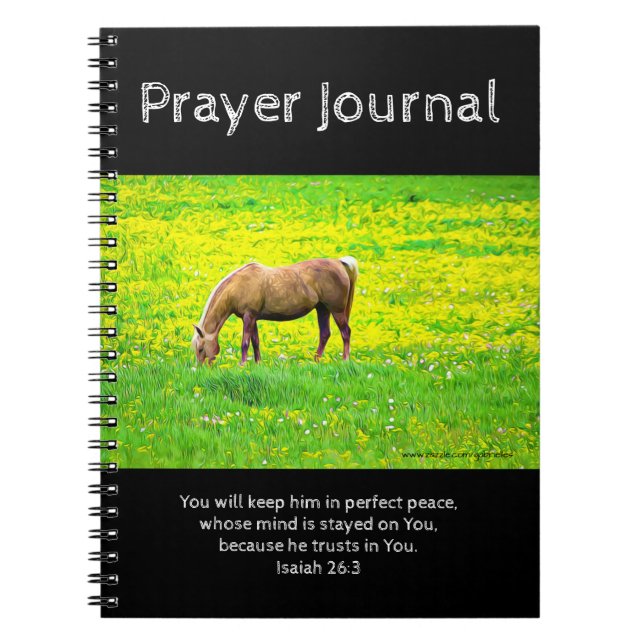 Palomino paisible Journal de prière pour les cheva (Devant)