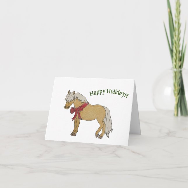 Palomino Pony Holiday Card (Front)