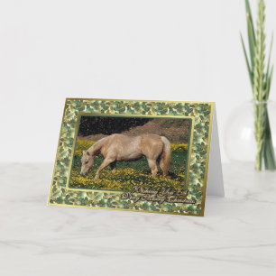Palomino Quartier Cheval Blank Carte de Noël