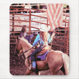 Palomino Rodeo American Flag Horse Mouse Pad