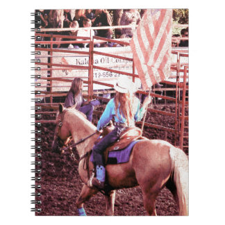 Palomino Rodeo American Flag Horse Notebook
