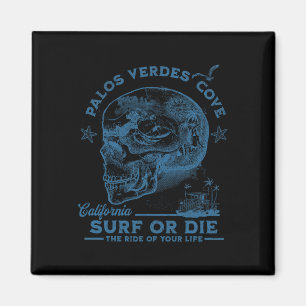Palos Verdes Beach Surfing Girl Pacific Ocean Surf Magnet