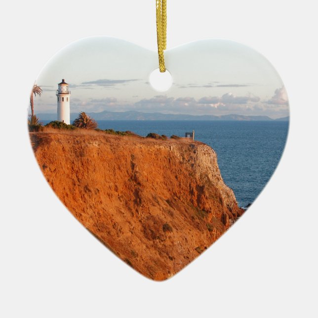 Palos Verdes Lighthouse Ceramic Ornament (Front)