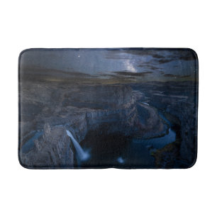 Palouse Falls Park & Milky Way   Washington State Bath Mat