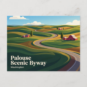Palouse Scenic Byway USA Postcard