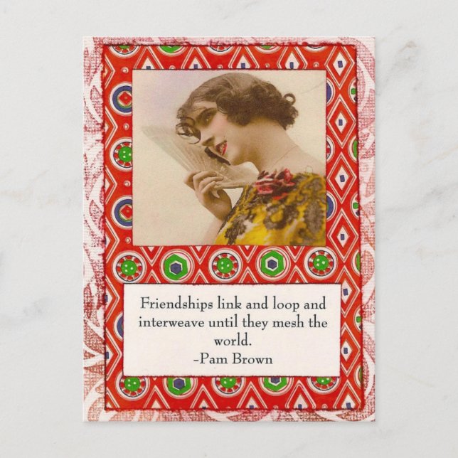 Pam Brown Friendship Quote Postcard (Front)