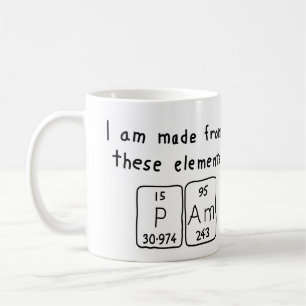 Pam periodic table name mug