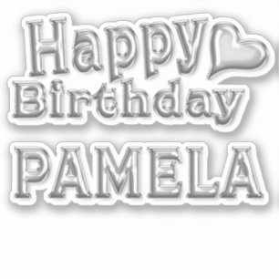 Pamela Happy Birthday Autocollant Autocollant