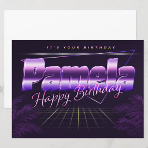 Pamela Name First Name pura retro card Birthday