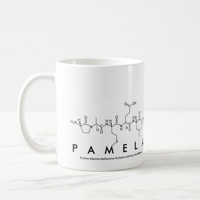 Pamela peptide nom mug (Gauche)