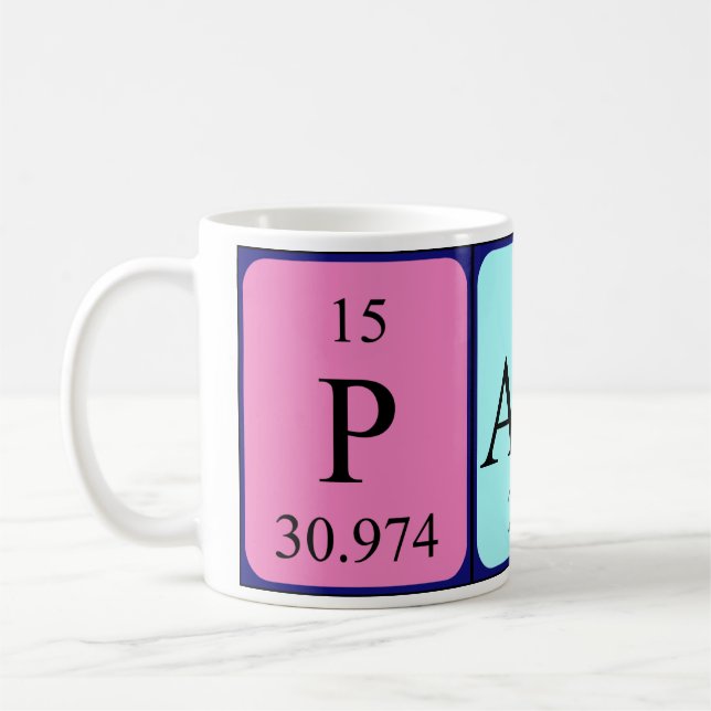 Pami periodic table name mug (Left)