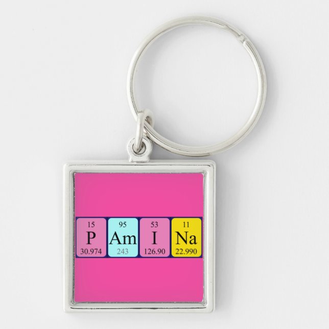 Pamina periodic table name keyring (Front)
