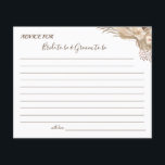 Pampa Grass Wedding Advice Card Shower<br><div class="desc">Add your information and for further customization,  click the link "click to customize further".
~ Check collection for matching games,  invitation,  signs,  and more ~</div>