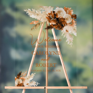 Pampas Bohème Rust Mariage Grass Bienvenue