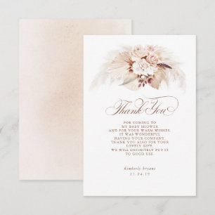Pampas exotique Grass Baby shower Floral Merci