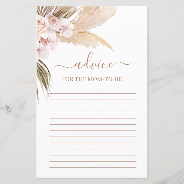 Pampas Grass Advice Card (Front)