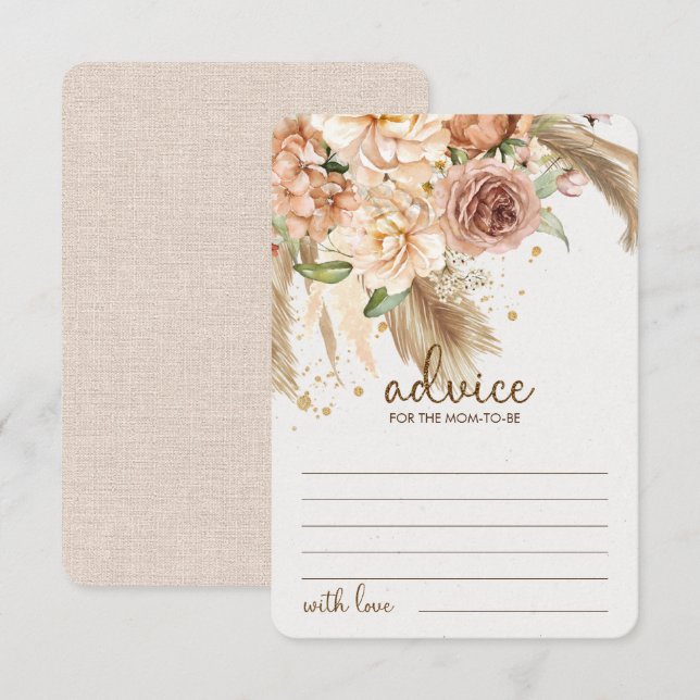 Pampas grass Advice for mom parents Enclosure Card (Front/Back)