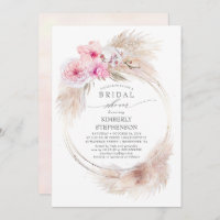 Pampas Grass and Pink Orchids Exotic Bridal Shower