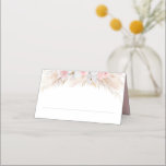 Pampas Grass and White Orchids Exotic Wedding Place Card<br><div class="desc">Tropical wedding place cards</div>