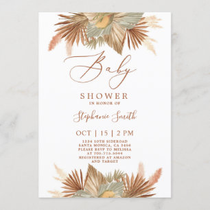 Pampas Grass Baby Shower Invitation