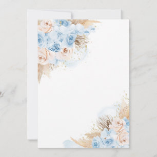 Pampas Grass Bohemian Tropical Desert Baby Shower Invitation