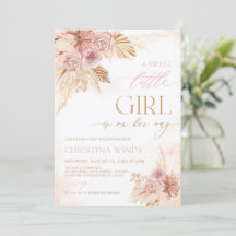 Pampas Grass Boho Baby Shower A Sweet Little Girl